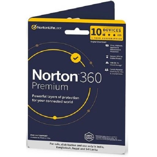 norton 360 premium 10 users 1 year